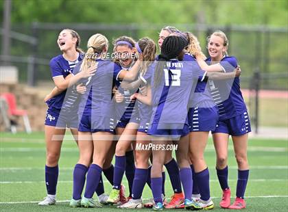 Thumbnail 3 in Ridge Point vs Rockwall (UIL 6A Girls Soccer State Semifinal) photogallery.