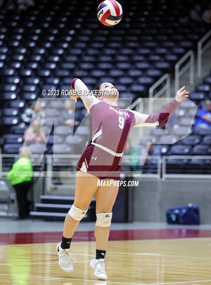 Thumbnail 2 in Harrold vs. Bronte (UIL 1A Volleyball Semifinal) photogallery.