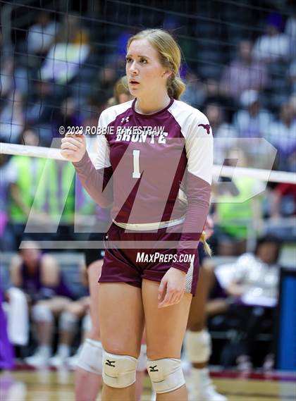 Thumbnail 3 in Harrold vs. Bronte (UIL 1A Volleyball Semifinal) photogallery.