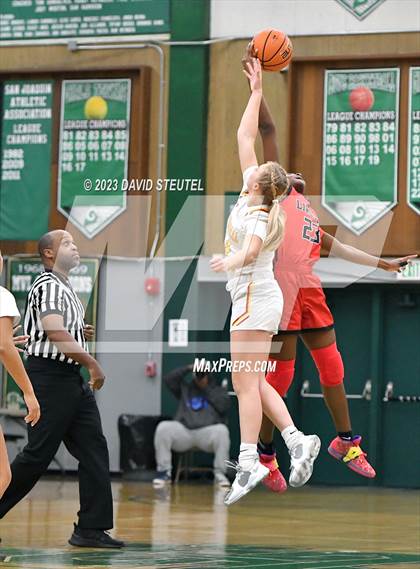 Thumbnail 1 in Lincoln vs. Cathedral Catholic (St. Mary's Stockton MLK Showcase) photogallery.