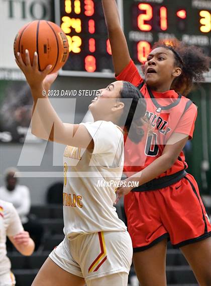 Thumbnail 2 in Lincoln vs. Cathedral Catholic (St. Mary's Stockton MLK Showcase) photogallery.
