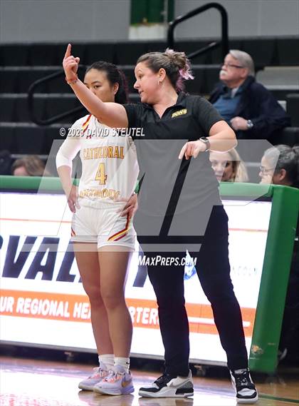 Thumbnail 2 in Lincoln vs. Cathedral Catholic (St. Mary's Stockton MLK Showcase) photogallery.