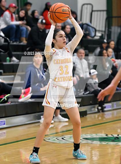 Thumbnail 2 in Lincoln vs. Cathedral Catholic (St. Mary's Stockton MLK Showcase) photogallery.