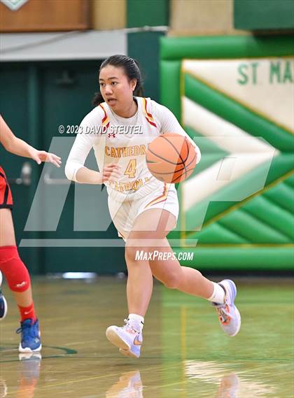 Thumbnail 3 in Lincoln vs. Cathedral Catholic (St. Mary's Stockton MLK Showcase) photogallery.