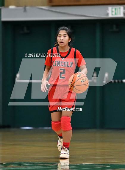 Thumbnail 3 in Lincoln vs. Cathedral Catholic (St. Mary's Stockton MLK Showcase) photogallery.