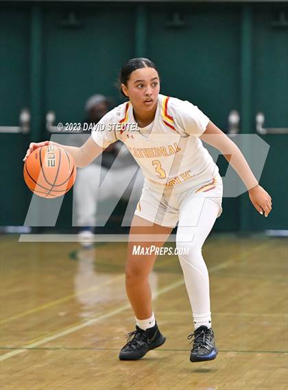 Thumbnail 2 in Lincoln vs. Cathedral Catholic (St. Mary's Stockton MLK Showcase) photogallery.