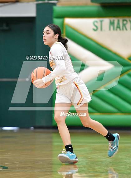 Thumbnail 1 in Lincoln vs. Cathedral Catholic (St. Mary's Stockton MLK Showcase) photogallery.