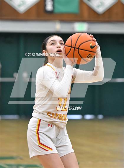 Thumbnail 3 in Lincoln vs. Cathedral Catholic (St. Mary's Stockton MLK Showcase) photogallery.