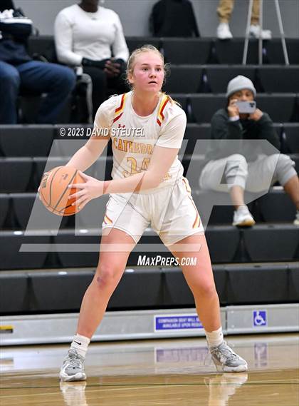 Thumbnail 1 in Lincoln vs. Cathedral Catholic (St. Mary's Stockton MLK Showcase) photogallery.