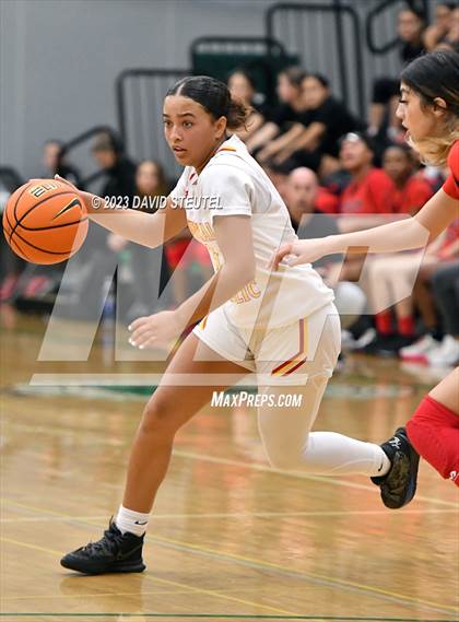 Thumbnail 2 in Lincoln vs. Cathedral Catholic (St. Mary's Stockton MLK Showcase) photogallery.