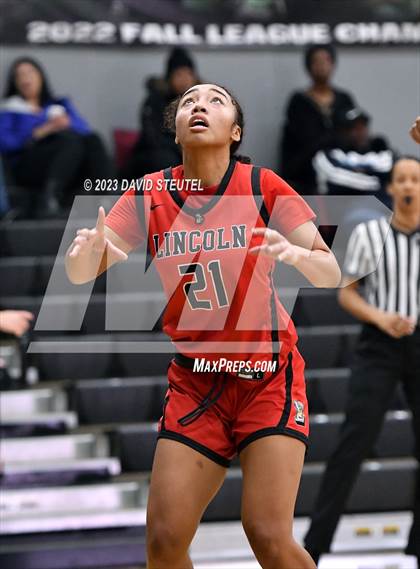 Thumbnail 2 in Lincoln vs. Cathedral Catholic (St. Mary's Stockton MLK Showcase) photogallery.