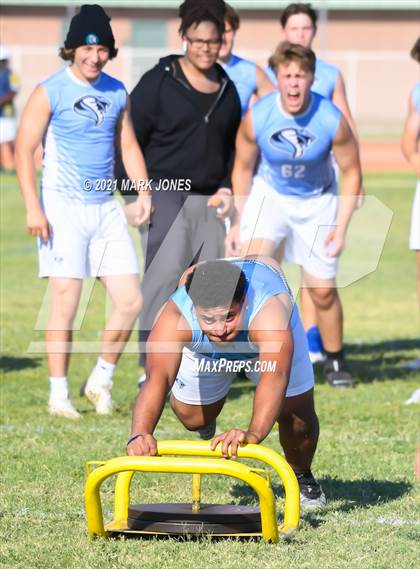 Thumbnail 2 in Lineman Drills (Cactus Duel Out West 7-on-7 Tournament) photogallery.