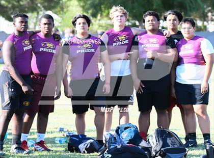 Thumbnail 1 in Lineman Drills (Cactus Duel Out West 7-on-7 Tournament) photogallery.