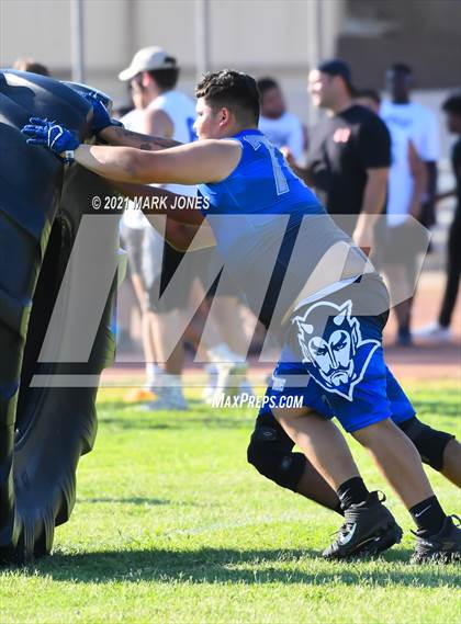 Thumbnail 2 in Lineman Drills (Cactus Duel Out West 7-on-7 Tournament) photogallery.