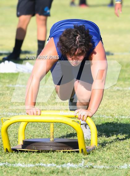 Thumbnail 2 in Lineman Drills (Cactus Duel Out West 7-on-7 Tournament) photogallery.