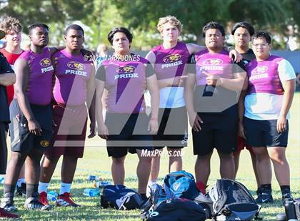 Thumbnail 1 in Lineman Drills (Cactus Duel Out West 7-on-7 Tournament) photogallery.