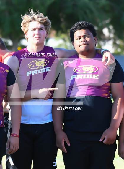 Thumbnail 1 in Lineman Drills (Cactus Duel Out West 7-on-7 Tournament) photogallery.