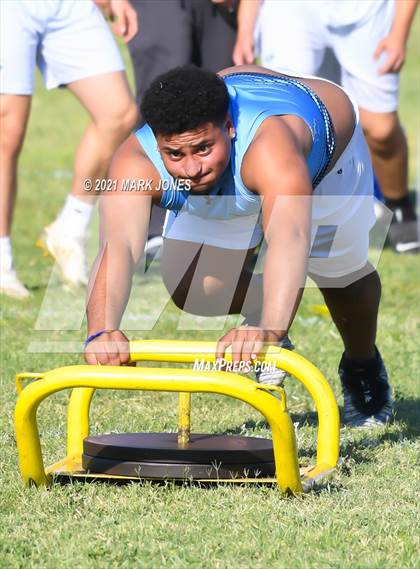 Thumbnail 3 in Lineman Drills (Cactus Duel Out West 7-on-7 Tournament) photogallery.