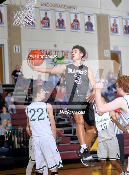 Thumbnail 2 in Lincoln Southwest vs Grand Island (Heartland Athletic Conference Tournament) photogallery.