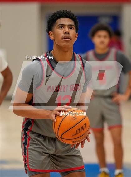 Thumbnail 3 in Pleasant Grove vs. St. Patrick-St. Vincent (Stan Harms Classic Tournament) photogallery.