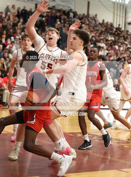 Thumbnail 2 in Manchester Memorial vs Portsmouth (NHIAA Division I Quarter-Final Round) photogallery.