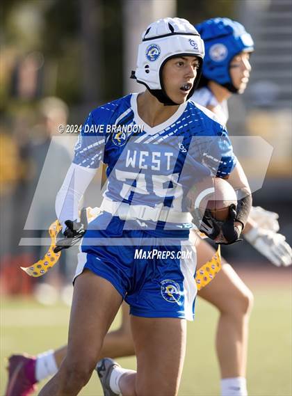 Thumbnail 3 in LA Rams NFF Coastal Valley Senior All-Star Game photogallery.
