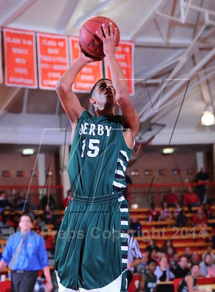 Thumbnail 1 in Derby vs Shawnee Mission East  (McPherson Invitational 2nd Round) photogallery.