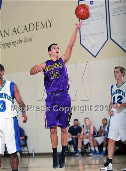Thumbnail 3 in Pacifica Christian vs. Joshua Springs (MaxPreps Holiday Classic) photogallery.
