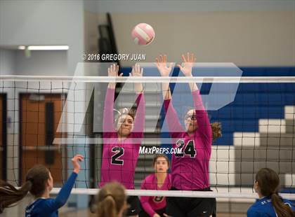 Thumbnail 3 in St. Mary's Dominican vs St. Scholastica (Penguin Volleyball Classic) photogallery.