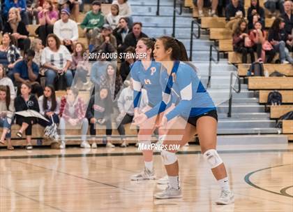 Thumbnail 1 in CCS Div2 Girls Volleyball Championship(Mountain View vs. Presentation) photogallery.