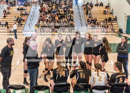 Thumbnail 2 in CCS Div2 Girls Volleyball Championship(Mountain View vs. Presentation) photogallery.