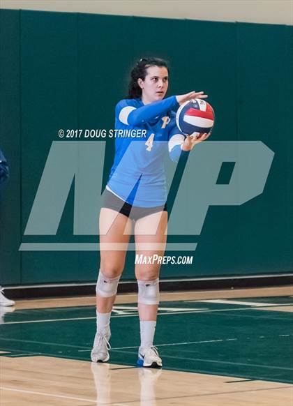 Thumbnail 2 in CCS Div2 Girls Volleyball Championship(Mountain View vs. Presentation) photogallery.