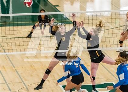 Thumbnail 2 in CCS Div2 Girls Volleyball Championship(Mountain View vs. Presentation) photogallery.
