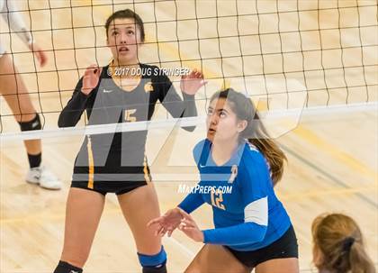 Thumbnail 1 in CCS Div2 Girls Volleyball Championship(Mountain View vs. Presentation) photogallery.