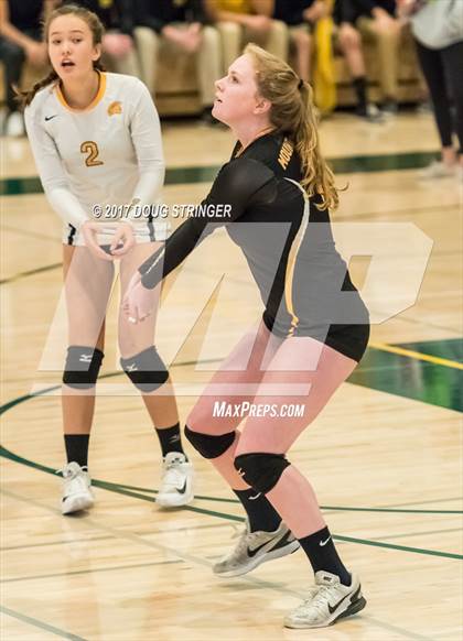Thumbnail 3 in CCS Div2 Girls Volleyball Championship(Mountain View vs. Presentation) photogallery.