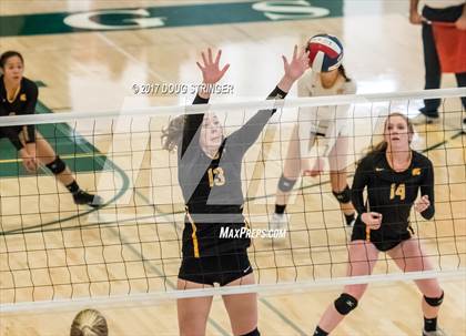 Thumbnail 1 in CCS Div2 Girls Volleyball Championship(Mountain View vs. Presentation) photogallery.