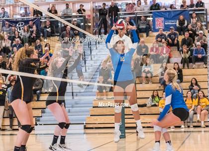 Thumbnail 3 in CCS Div2 Girls Volleyball Championship(Mountain View vs. Presentation) photogallery.
