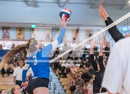 Thumbnail 1 in CCS Div2 Girls Volleyball Championship(Mountain View vs. Presentation) photogallery.