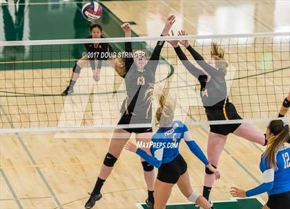 Thumbnail 3 in CCS Div2 Girls Volleyball Championship(Mountain View vs. Presentation) photogallery.