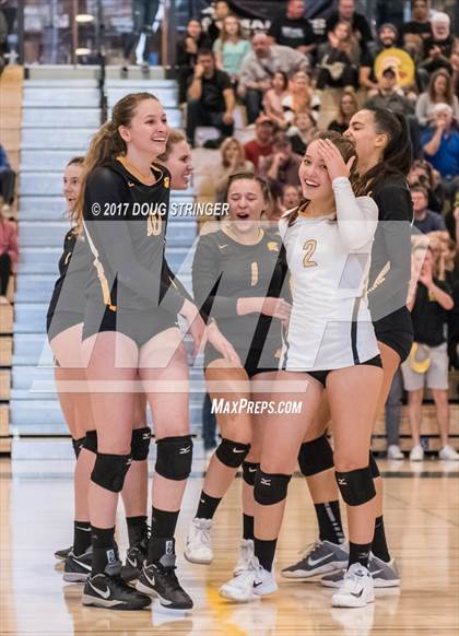 Thumbnail 3 in CCS Div2 Girls Volleyball Championship(Mountain View vs. Presentation) photogallery.