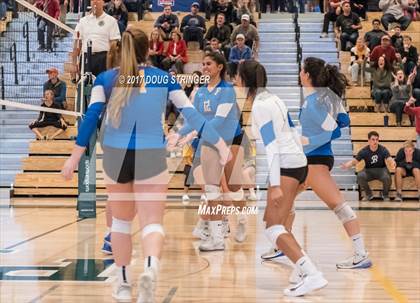 Thumbnail 2 in CCS Div2 Girls Volleyball Championship(Mountain View vs. Presentation) photogallery.