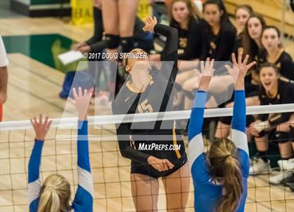 Thumbnail 2 in CCS Div2 Girls Volleyball Championship(Mountain View vs. Presentation) photogallery.