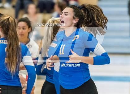 Thumbnail 2 in CCS Div2 Girls Volleyball Championship(Mountain View vs. Presentation) photogallery.
