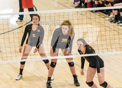 Thumbnail 2 in CCS Div2 Girls Volleyball Championship(Mountain View vs. Presentation) photogallery.