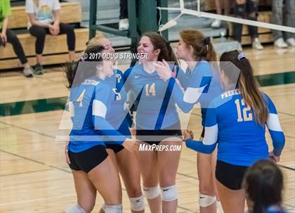 Thumbnail 2 in CCS Div2 Girls Volleyball Championship(Mountain View vs. Presentation) photogallery.