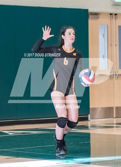 Thumbnail 3 in CCS Div2 Girls Volleyball Championship(Mountain View vs. Presentation) photogallery.