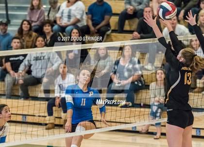 Thumbnail 2 in CCS Div2 Girls Volleyball Championship(Mountain View vs. Presentation) photogallery.