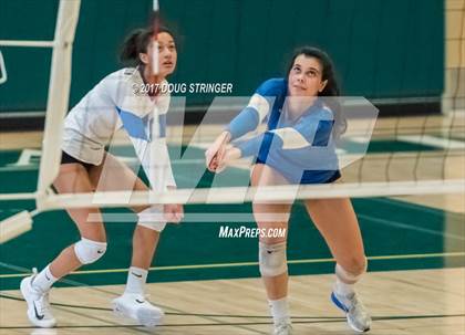 Thumbnail 2 in CCS Div2 Girls Volleyball Championship(Mountain View vs. Presentation) photogallery.
