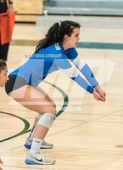 Thumbnail 1 in CCS Div2 Girls Volleyball Championship(Mountain View vs. Presentation) photogallery.