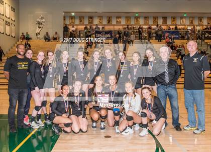 Thumbnail 1 in CCS Div2 Girls Volleyball Championship(Mountain View vs. Presentation) photogallery.